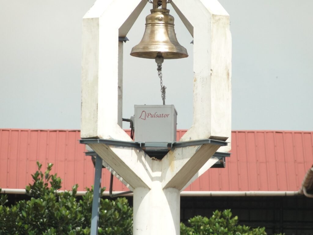 Madonna Pulsator installed and connected to a church bell