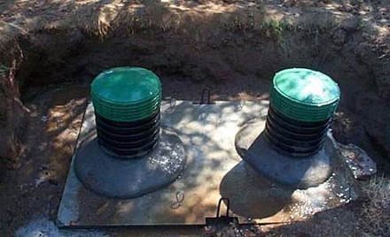 Septic tank riser installation