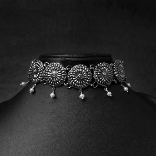 silver choker