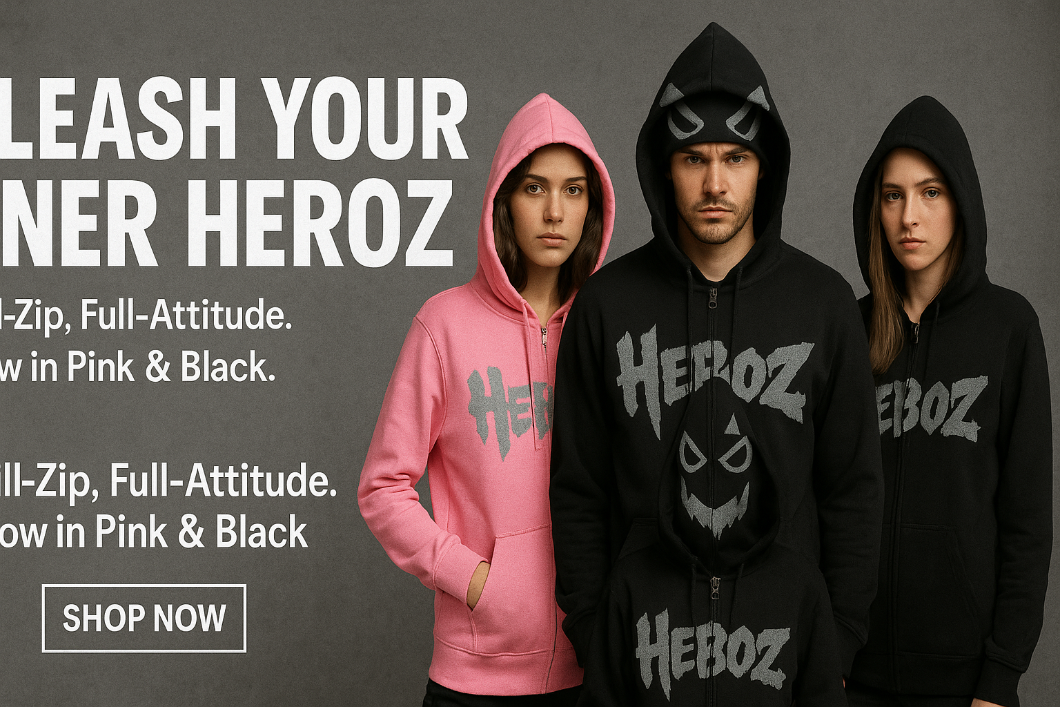 Heroz Zip Up Hoodie