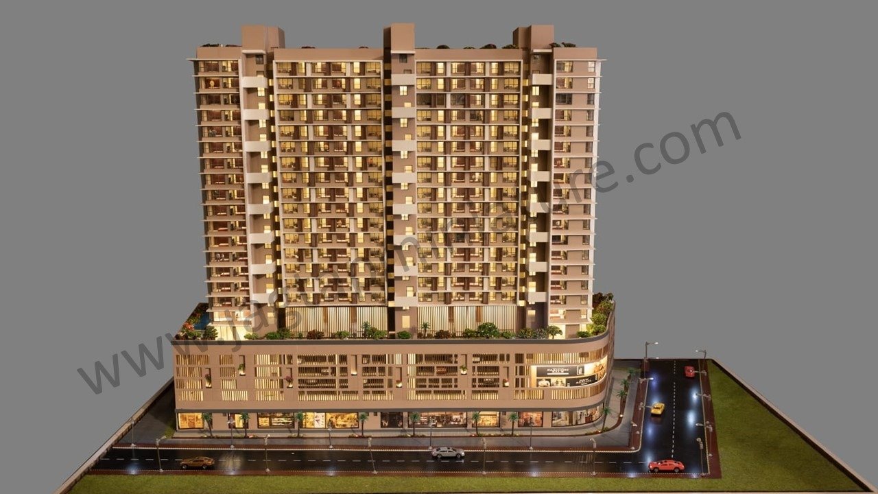 High-quality architectural building model created by 3D Scale Model Company – Jagtap Miniature, showcasing detailed real estate design.