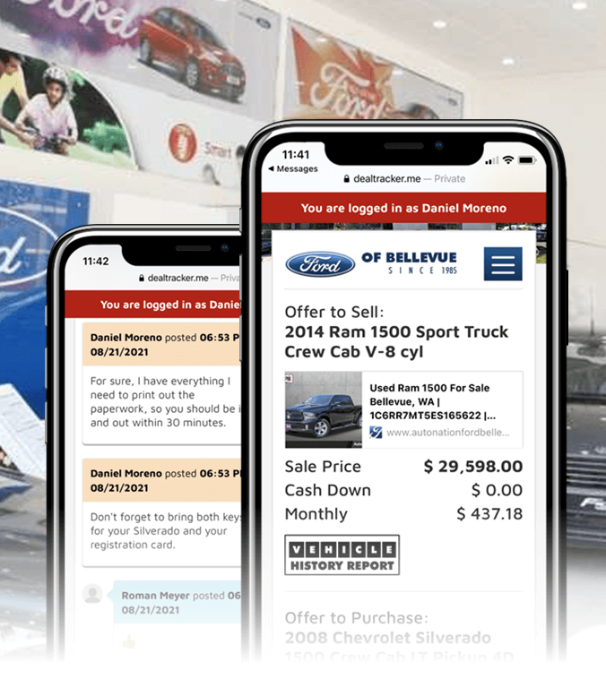 Car salesman advertising