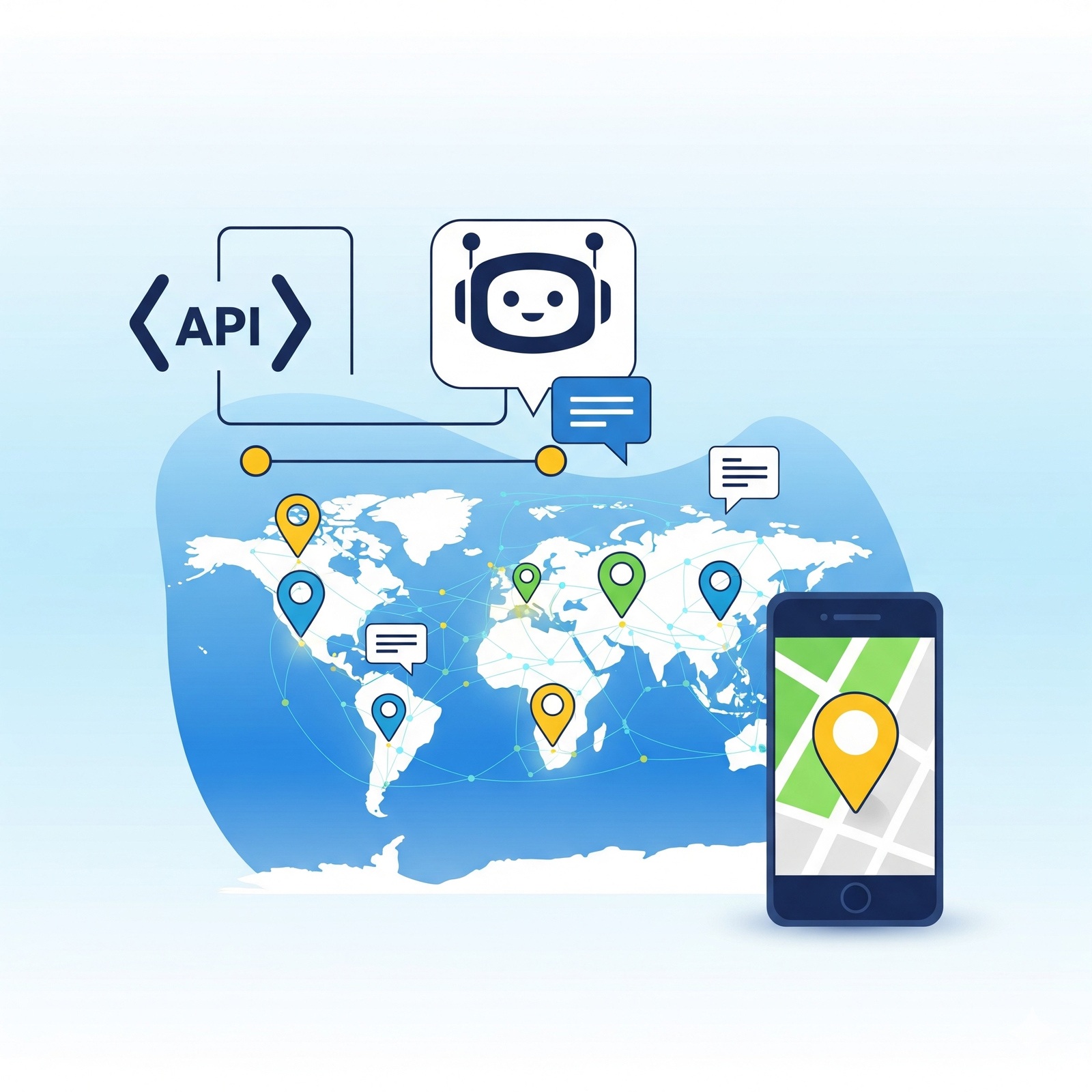 building location-aware chatbots.