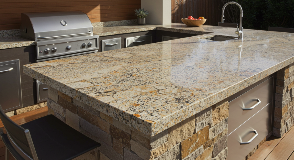 Stone benchtop is best for weather-exposed outdoor kitchens
