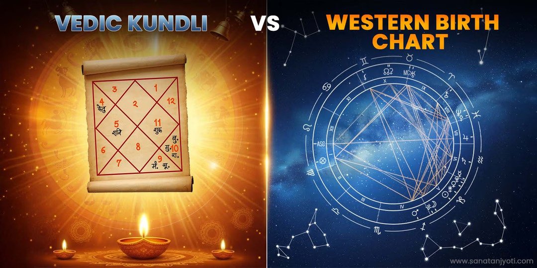 Vedic Kundli vs Western Birth Chart